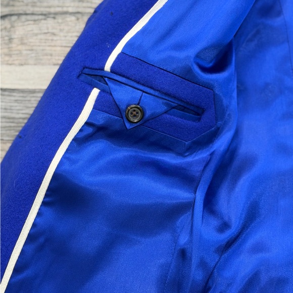 J. Crew Nello Gori Single Breasted Italian Wool Peacoat in Cobalt Blue - Picture 10 of 13